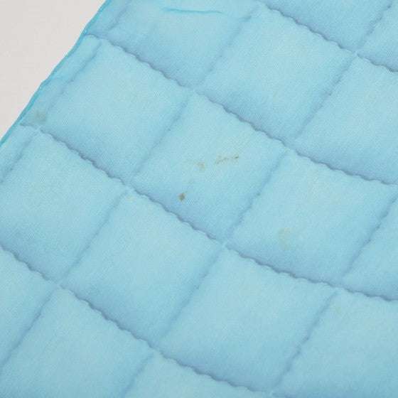 Silk Square Stitch Print Scarf Blue