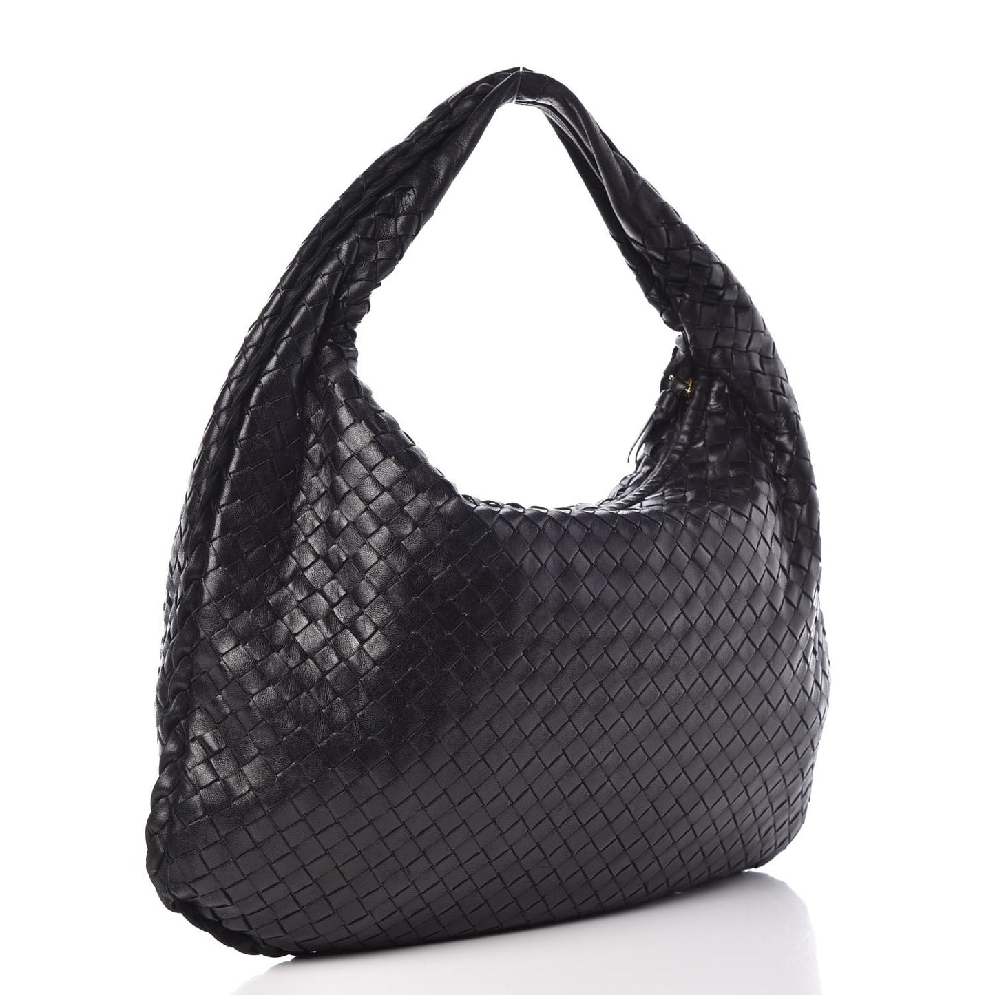 Nappa Intrecciato Medium Veneta Hobo Black