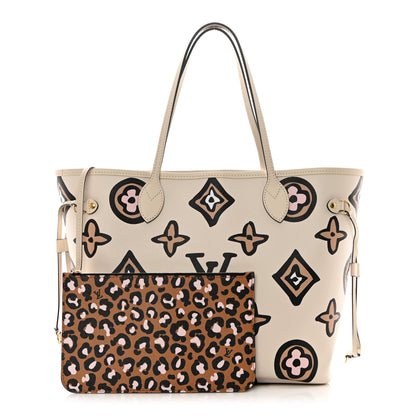 Louis Vuitton Monogram Giant Wild at Heart Neverfull MM Creme 1 of 11
