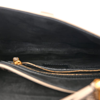 Christian Dior Calfskin Plan De Paris Printed Saddle Bag With Strap Beige Black 5 of 10