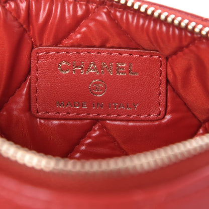 Chanel Lambskin Quilted Small Casino Cosmetic Case Red 7 of 9