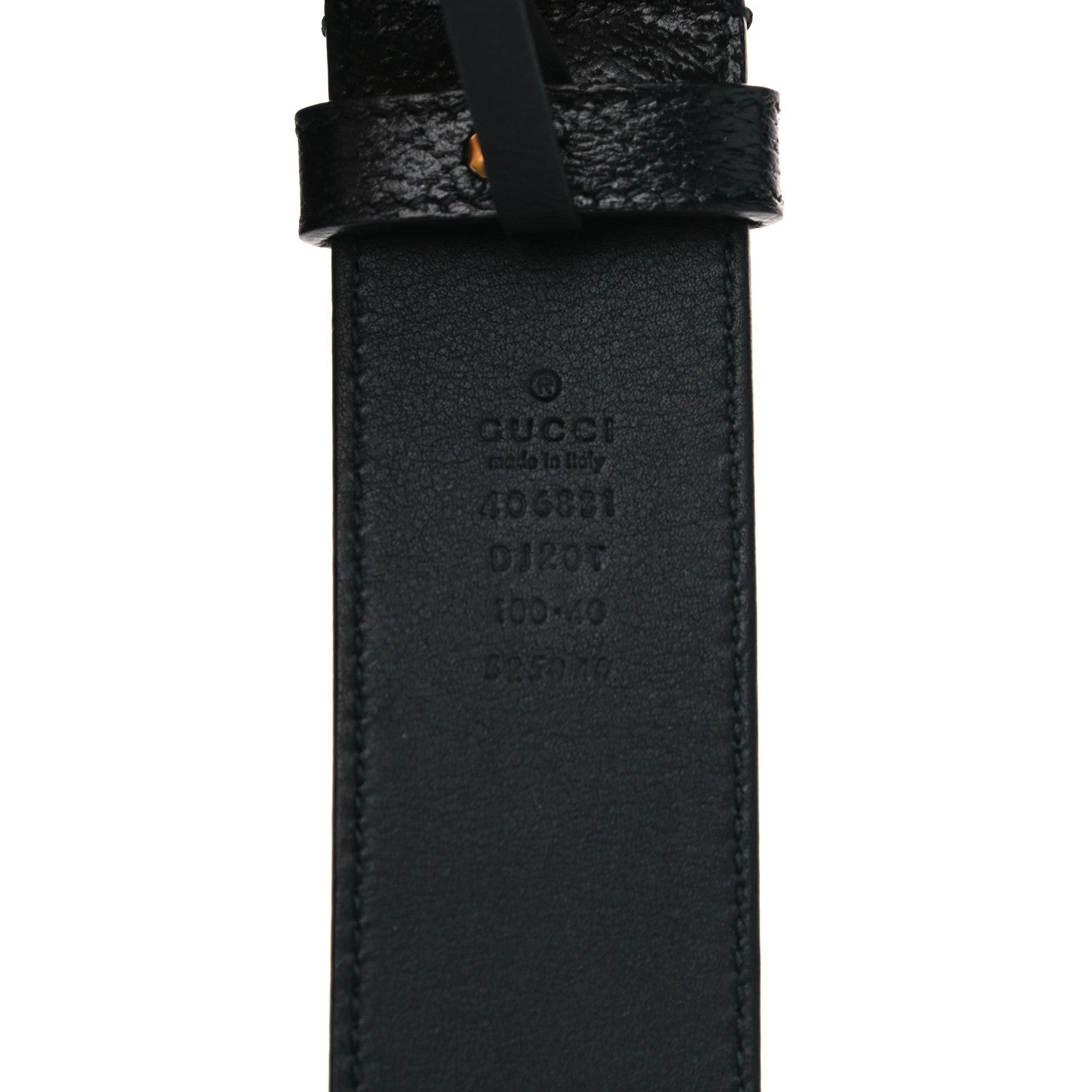 Gucci Textured Calfskin Double G 40mm Belt 100 40 Black 3 of 6