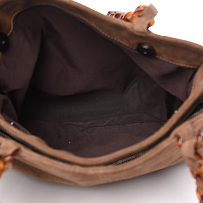 Chanel Suede Bekko Chain CC Shopping Tote Dark Brown 5 of 18