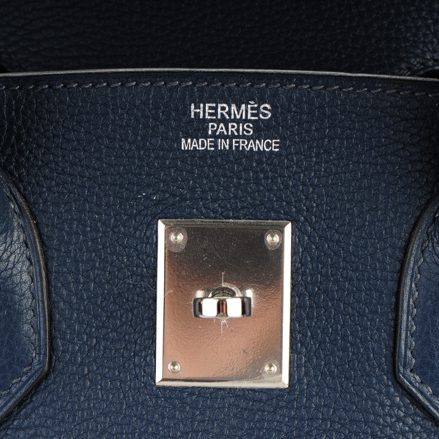 Hermes Taurillon Clemence Birkin 35 Bleu De Prusse 16 of 26