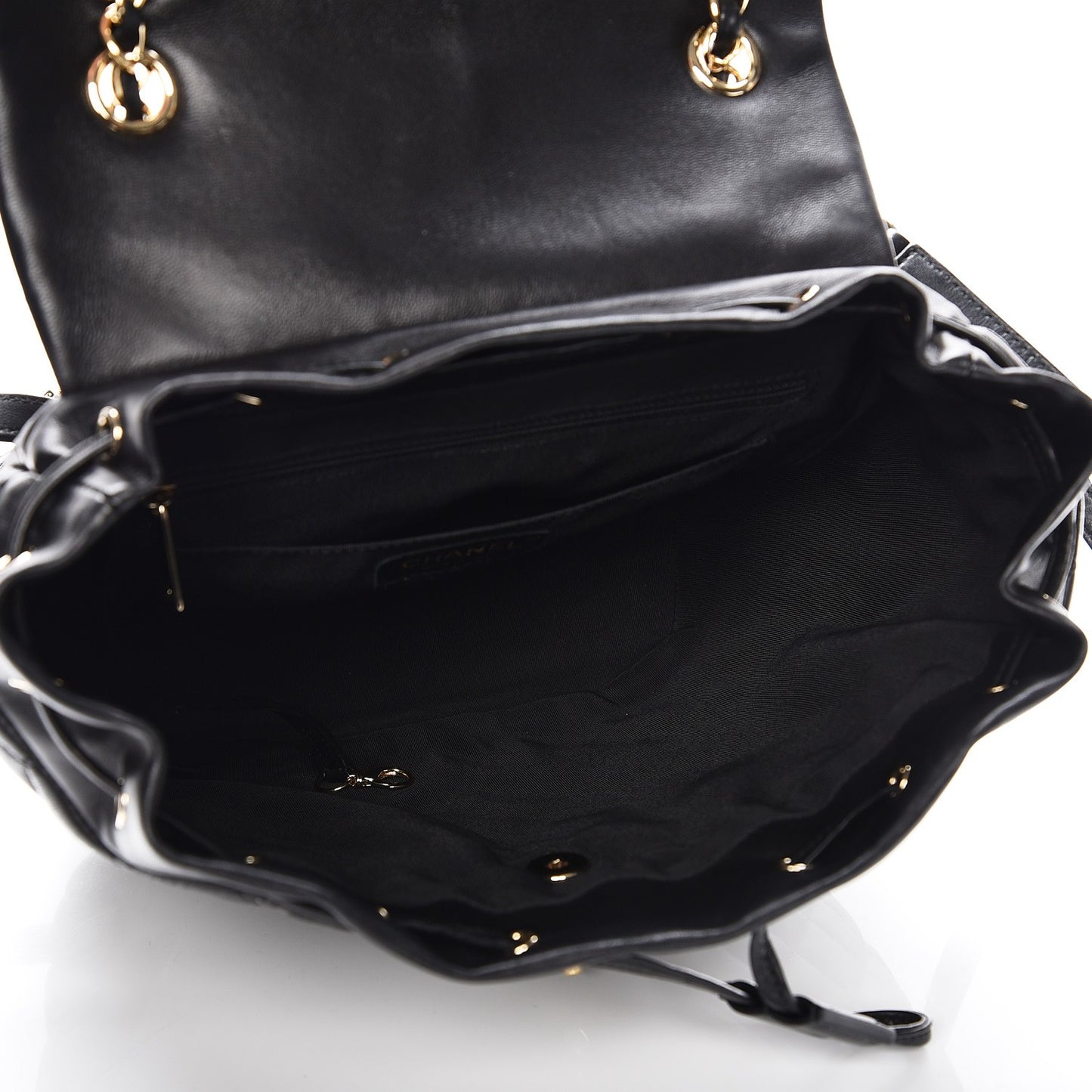 Lambskin Quilted Large Urban Spirit Backpack Black