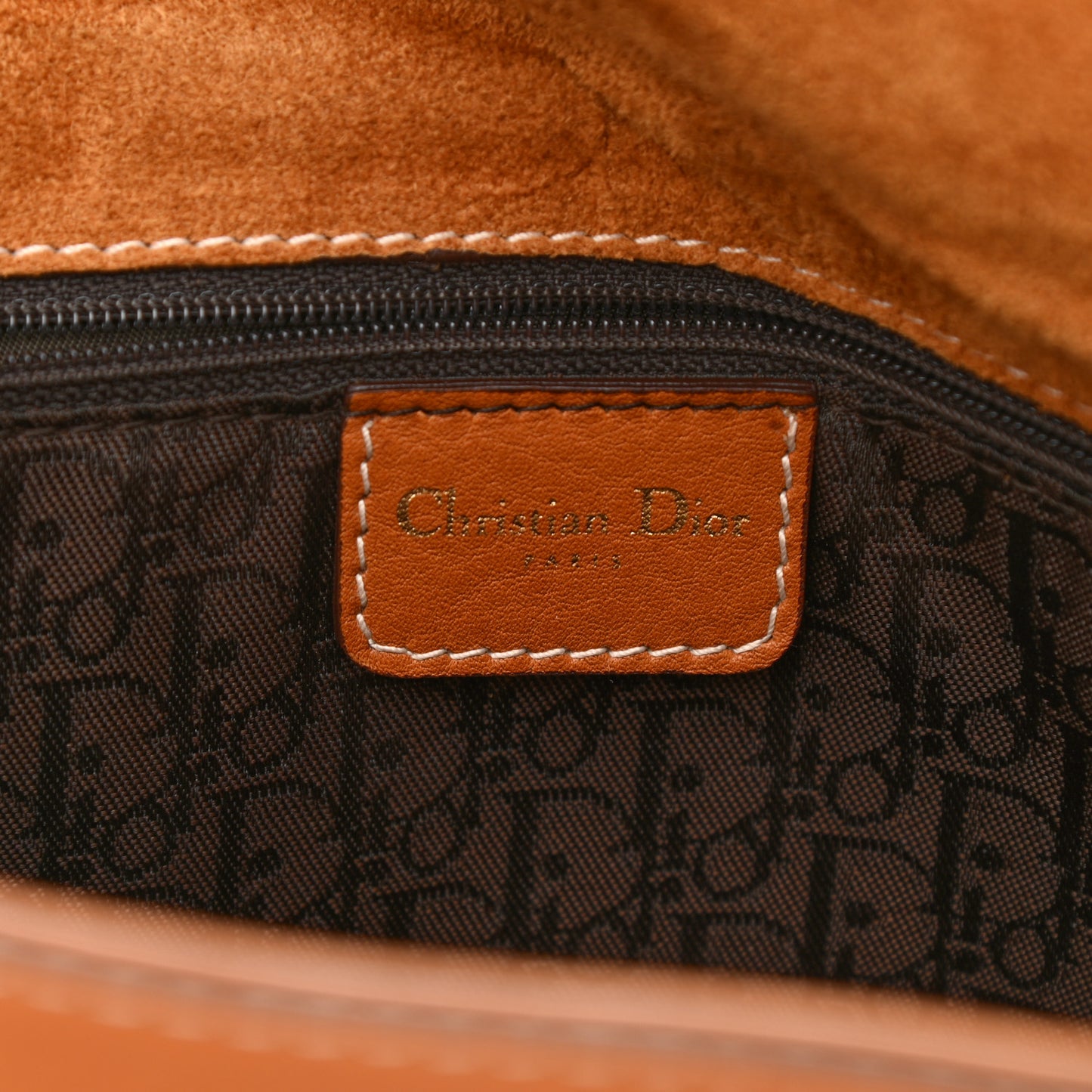 Calfskin Baudrier Saddle Bag Tan