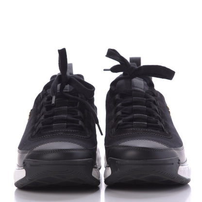 Chanel Velvet Calfskin Mixed Fibers CC Sneakers 39.5 Black 2 of 10