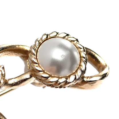 Chanel Pearl Resin CC Brooch Black Gold 5 of 5