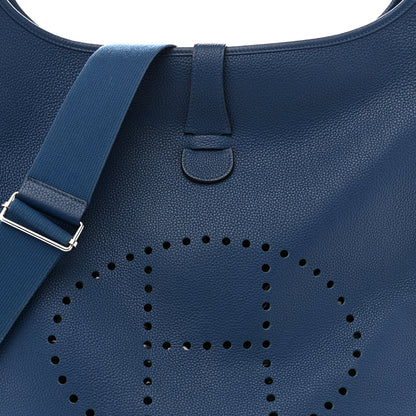 Hermes Taurillon Clemence Evelyne III TGM Bleu Obscur 8 of 10