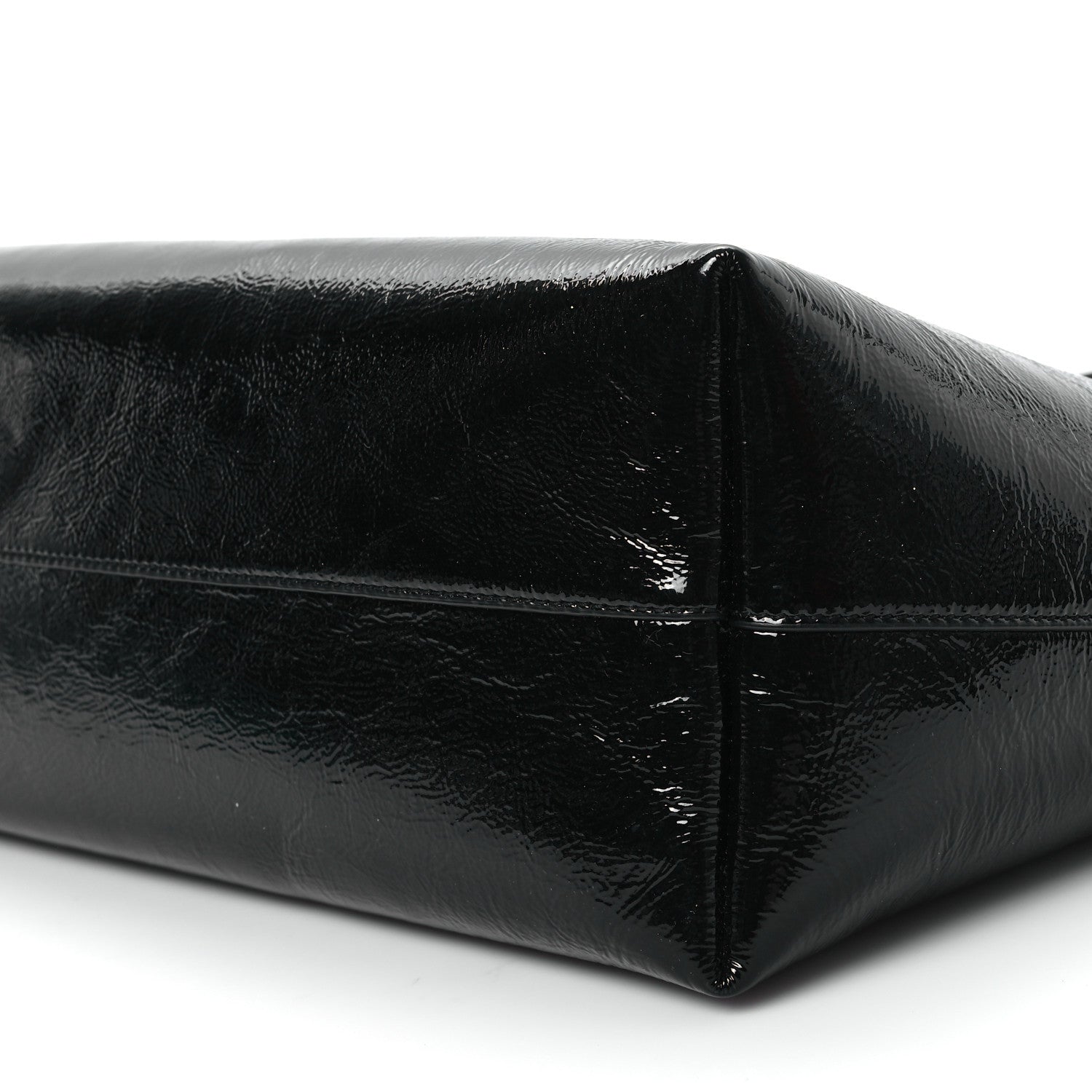 Saint Laurent Textured Patent Large Shopping Tote Black 11 of 11
