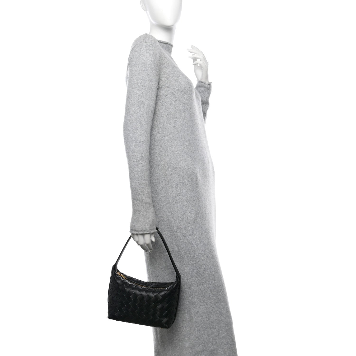 Bottega Veneta Calfskin Nappa Intrecciato Mini Wallace Black 2 of 10