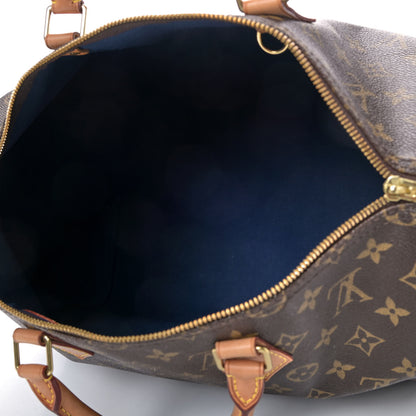 Louis Vuitton Monogram My LV Heritage Speedy Bandouliere 35 Black Blue Marine 4 of 5