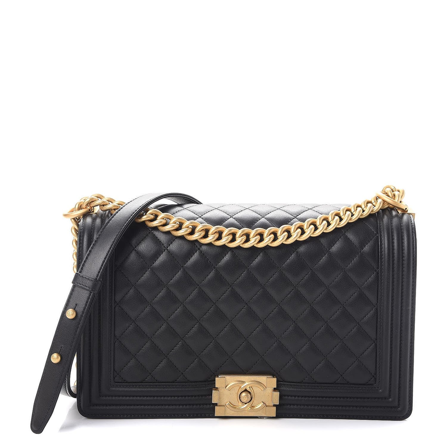 Chanel Calfskin Quilted New Medium Boy Flap Black 1 of 8