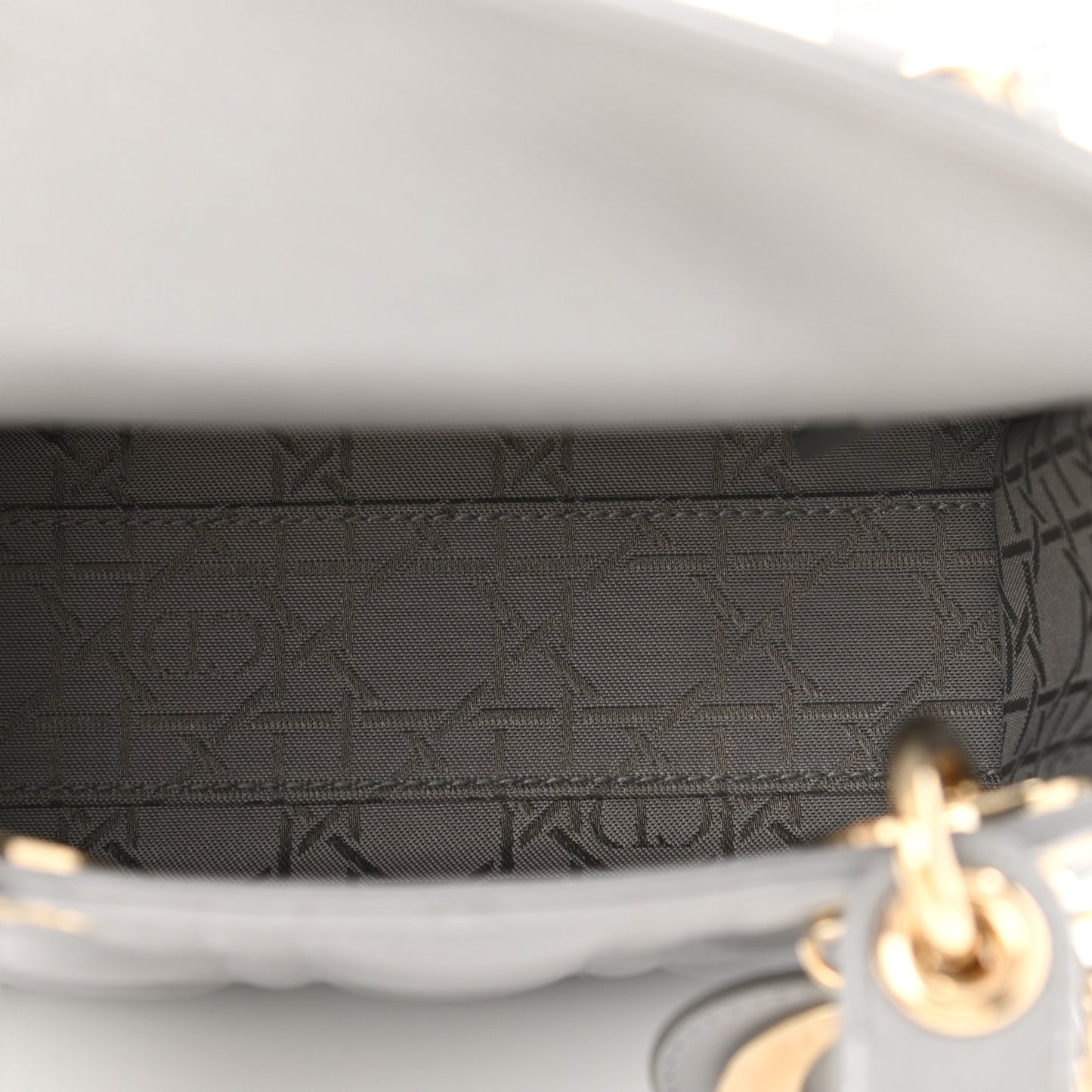 Lambskin Cannage Mini Lady Dior Grey