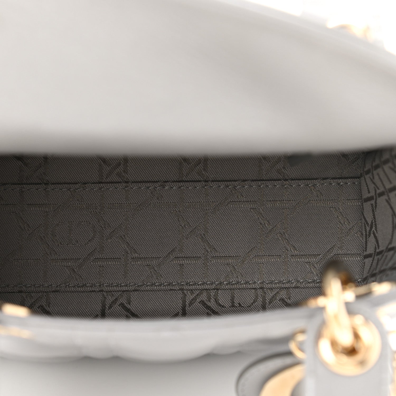 Christian Dior Lambskin Cannage Mini Lady Dior Grey 4 of 12