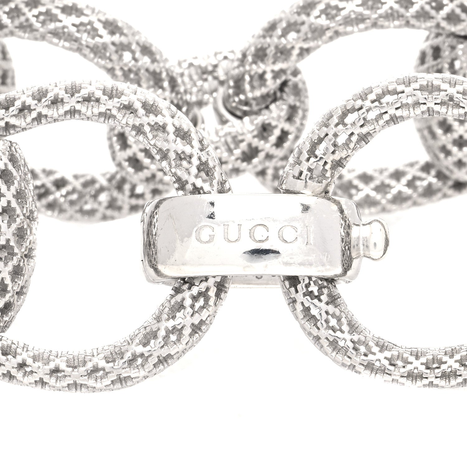 Gucci Sterling Silver Horsebit Diamantissima Bracelet 3 of 4