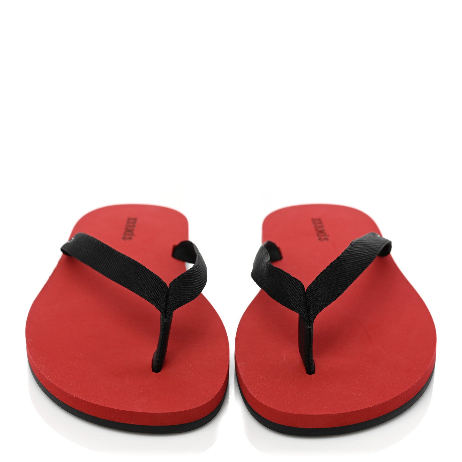 Hermes Canvas Mens Summer Thong Sandals 43 Black Rouge H 2 of 13