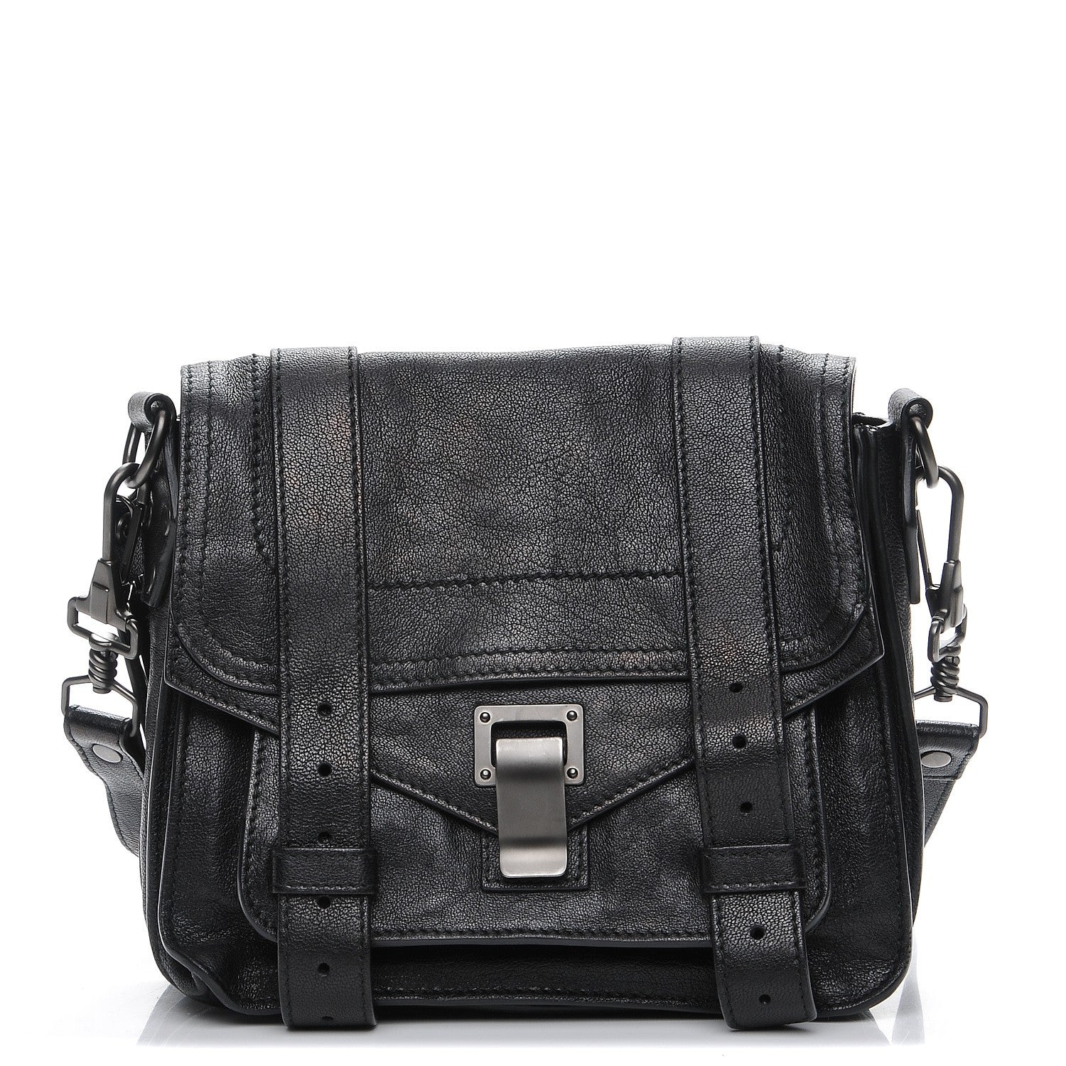 Proenza Schouler Lambskin PS1 Pouch Messenger Black 1 of 8