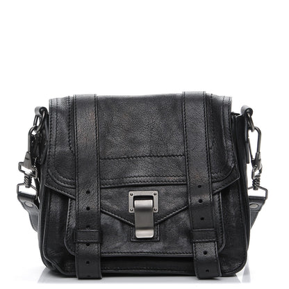 Proenza Schouler Lambskin PS1 Pouch Messenger Black 1 of 8