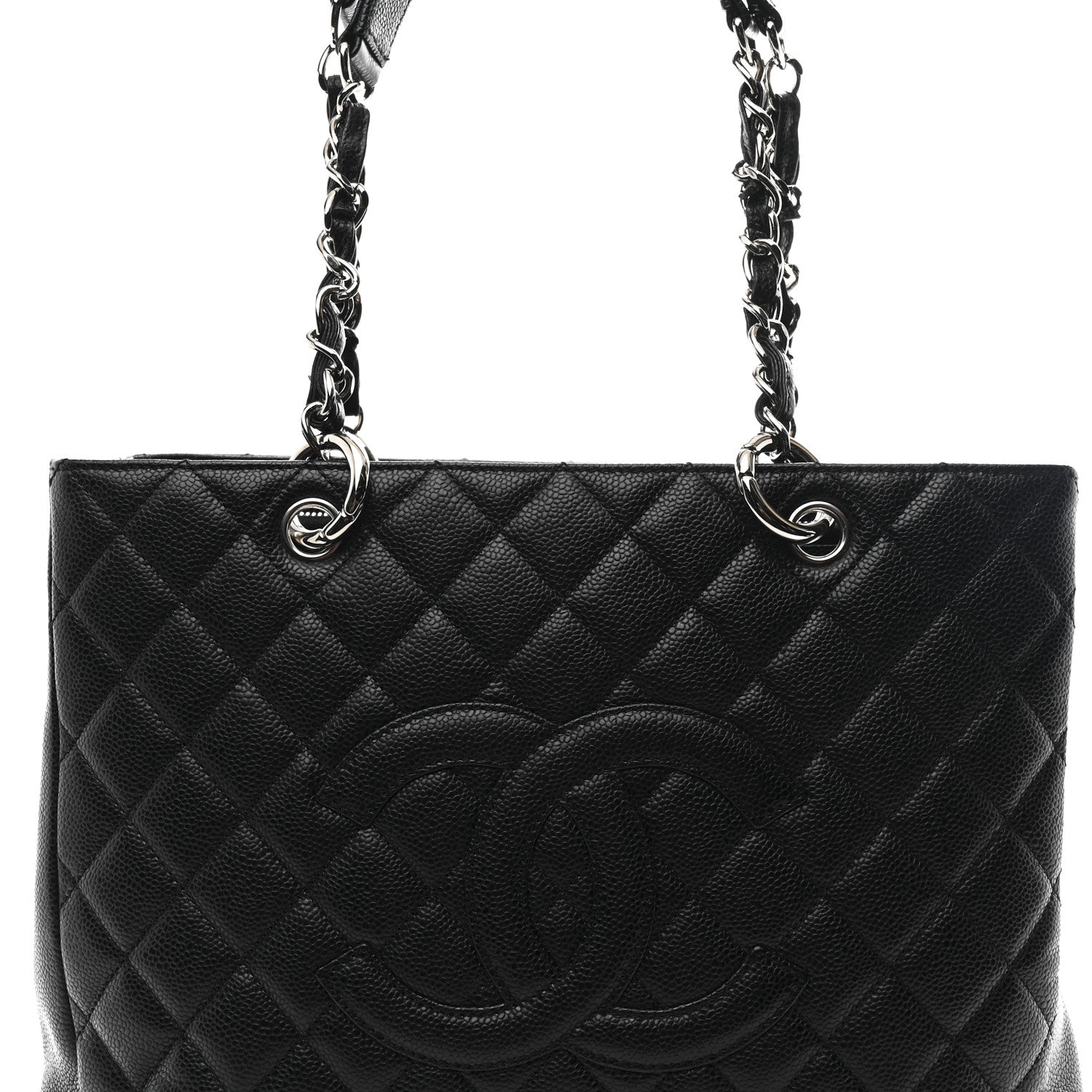Chanel Caviar Quilted Grand Shopping Tote GST Black 9 of 11