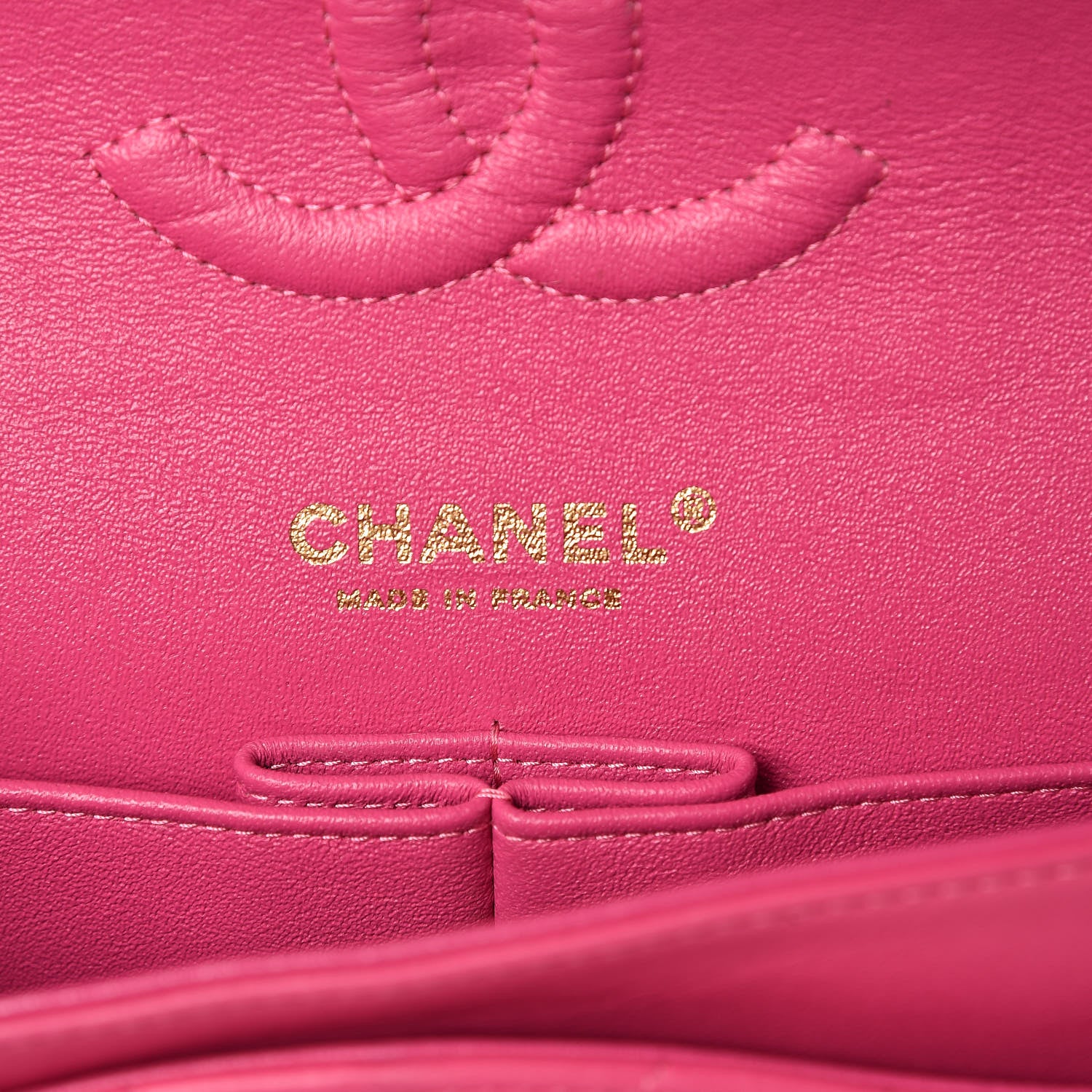 Chanel Lambskin Chevron Quilted Medium Double Flap Pink 8 of 10