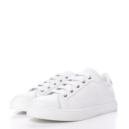 Hermes Calfskin Womens Advantage Sneakers 36.5 White 3 of 9