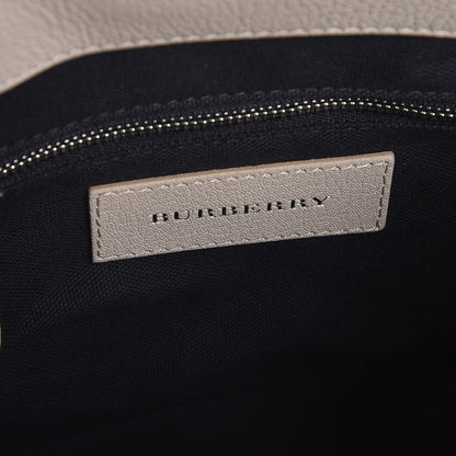 Burberry Goatskin Vintage Check Small Banner Tote Limestone 7 of 8