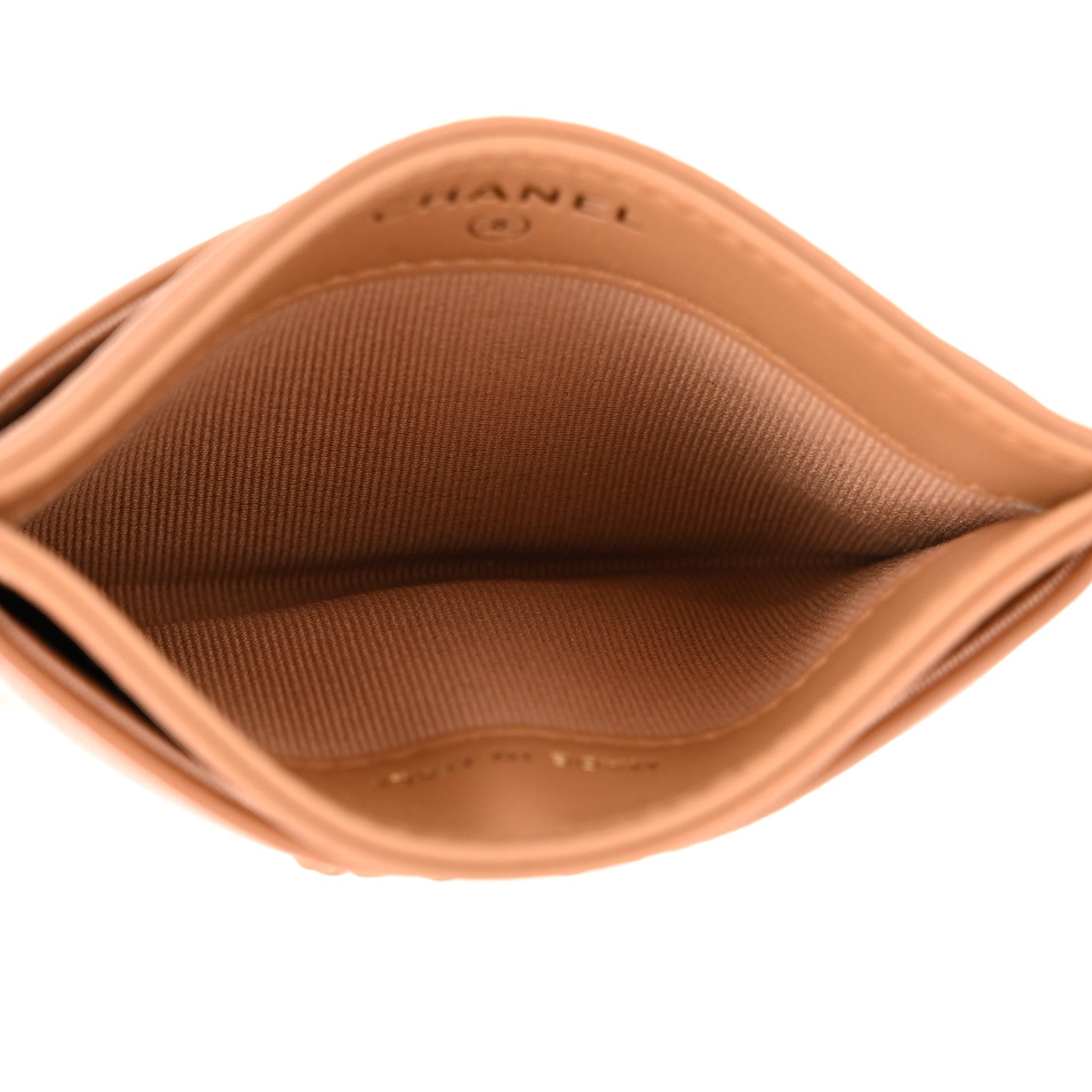 Chanel Lambskin Quilted Chanel 19 Card Holder Brown 5 of 10