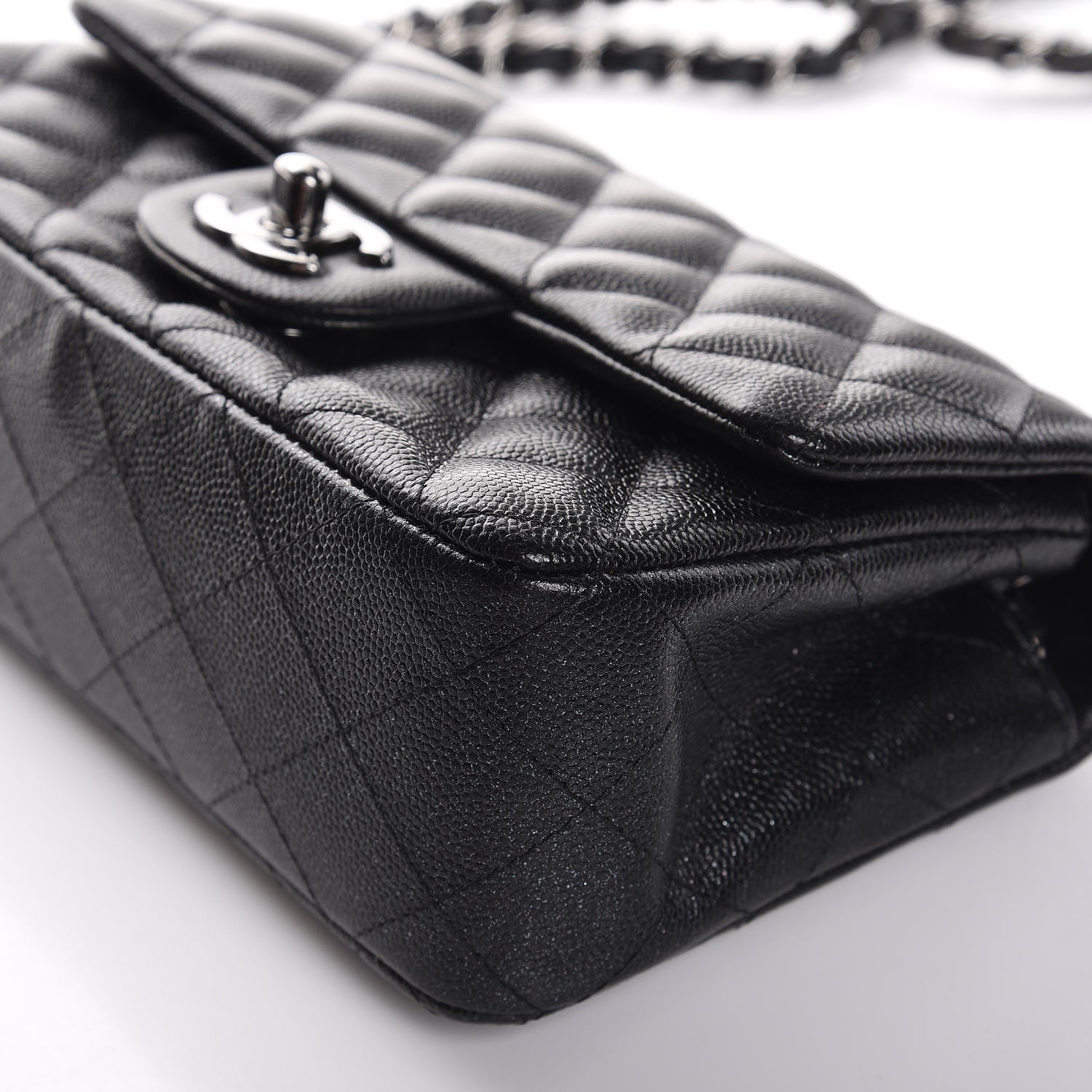 Chanel Iridescent Caviar Quilted Mini Rectangular Flap Black 10 of 13