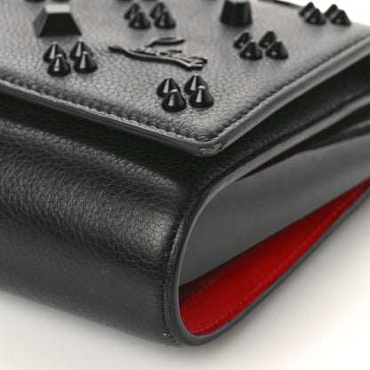 Christian Louboutin Calfskin Spikes Loubinthesky Paloma Clutch Black 7 of 15