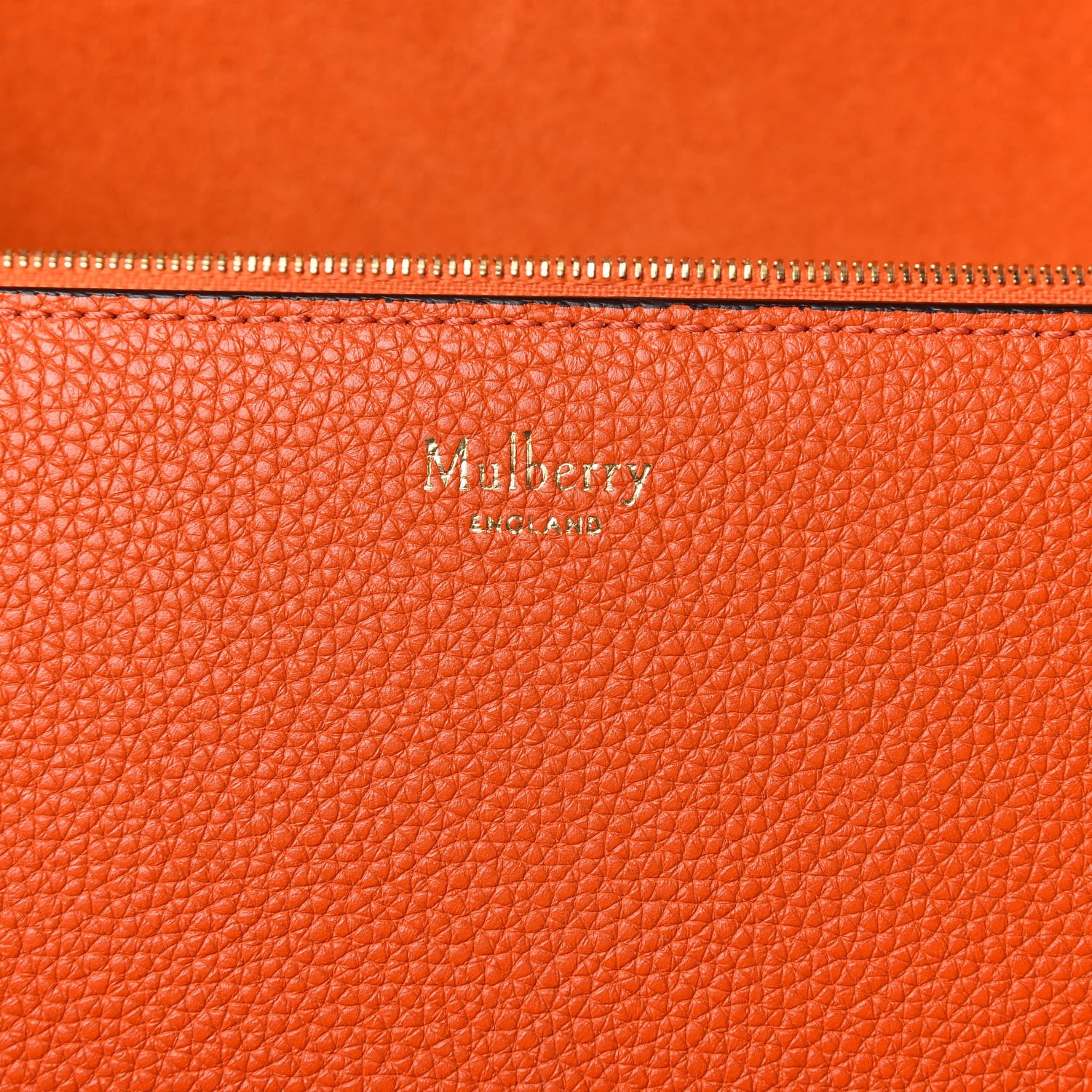 Mulberry Classic Grain Small Selwood Orange 6 of 8