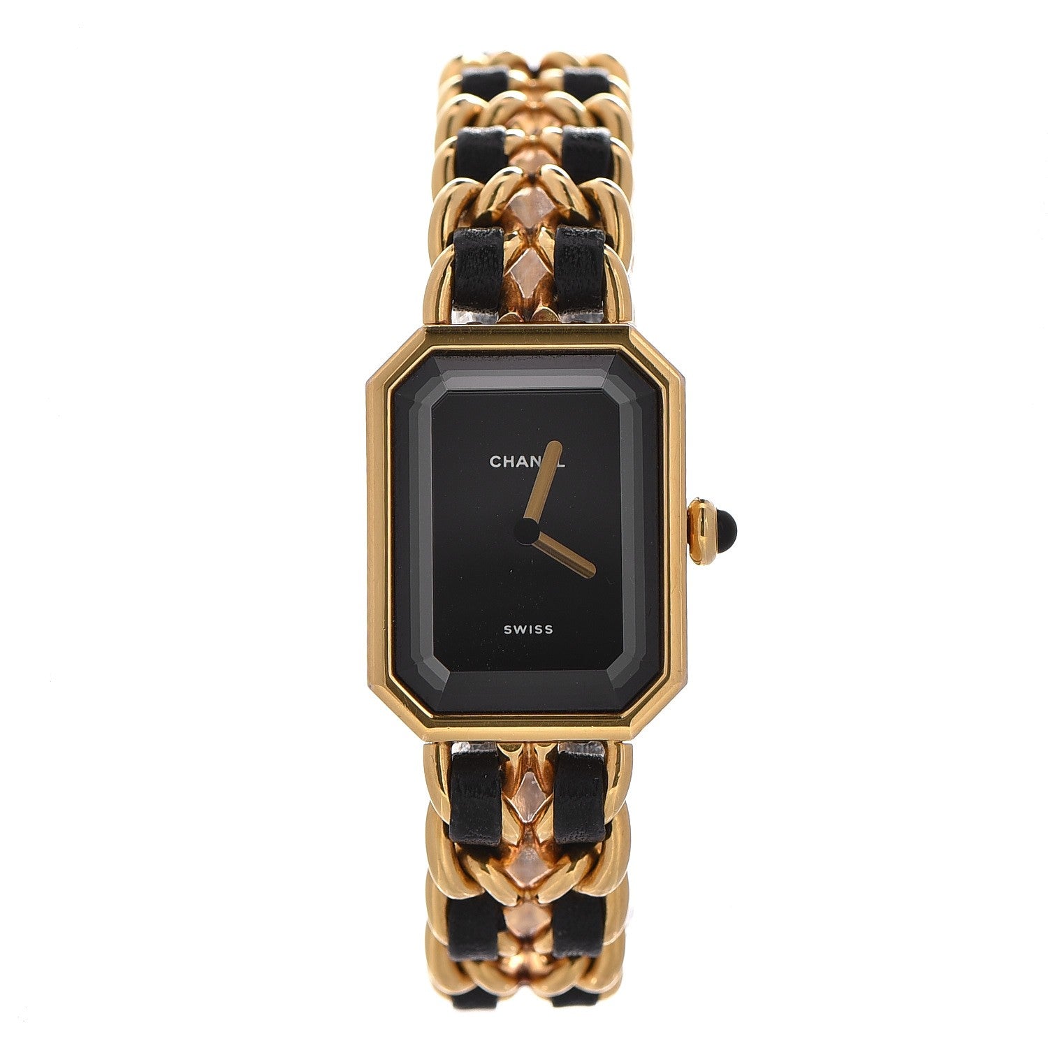 Chanel Stainless Steel Lambskin 20mm Chain Premiere Quartz Watch Gold M 1 of 6