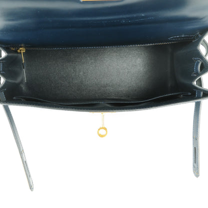 Hermes Box Kelly Sellier 28 Bleu Marine 23 of 25