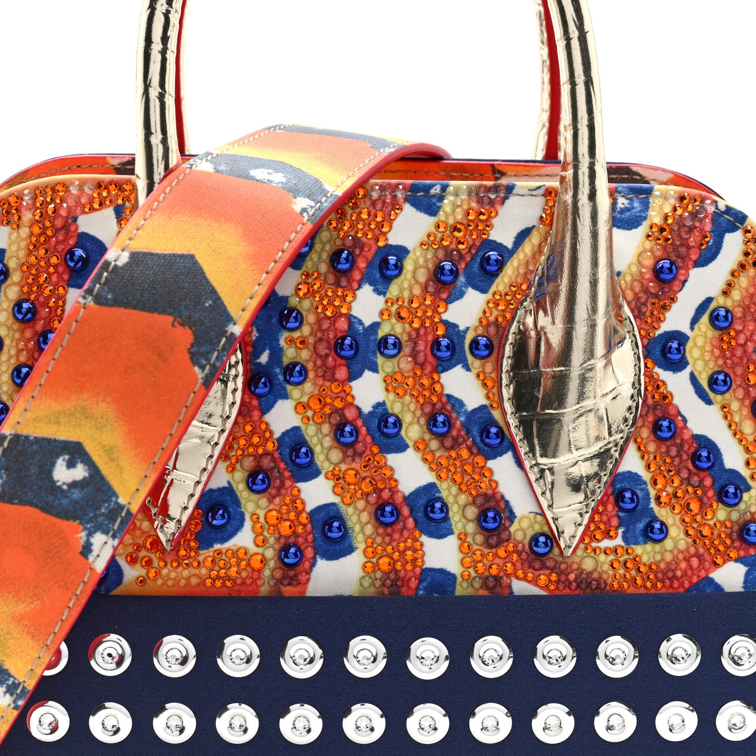 Christian Louboutin Crepe Satin Canvas Embroidered Gaagal Mini