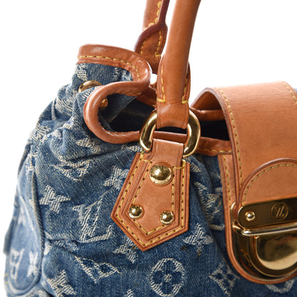 Louis Vuitton Monogram Denim Pleaty Blue 10 of 14