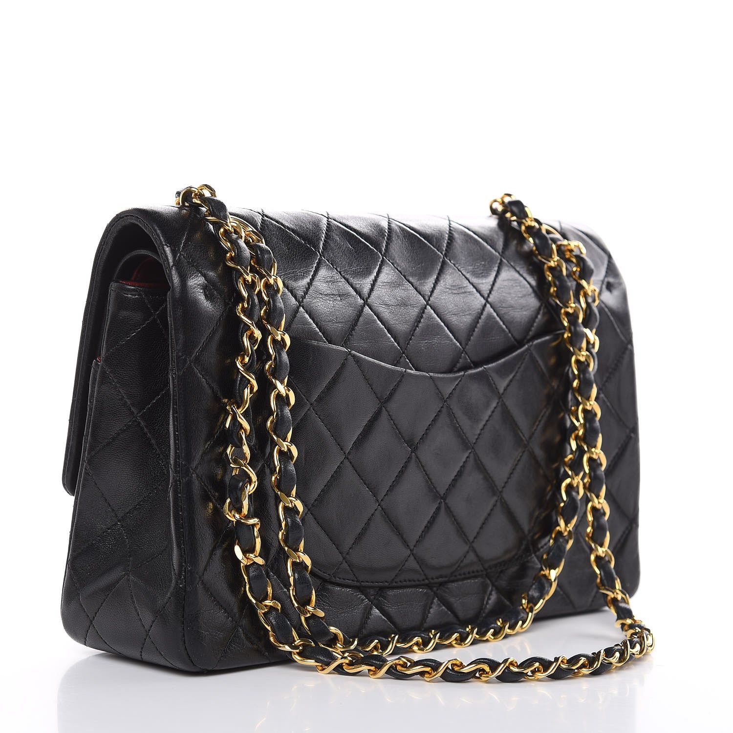 Chanel Lambskin Quilted Medium Double Flap Black 3 of 16