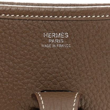 Hermes Taurillon Clemence Evelyne III PM Etoupe 6 of 11
