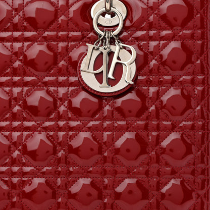 Christian Dior Patent Cannage Large Lady Dior Red 8 of 13