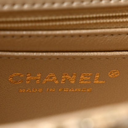 Chanel Tweed Quilted Mini Rectangular Flap Beige 6 of 12