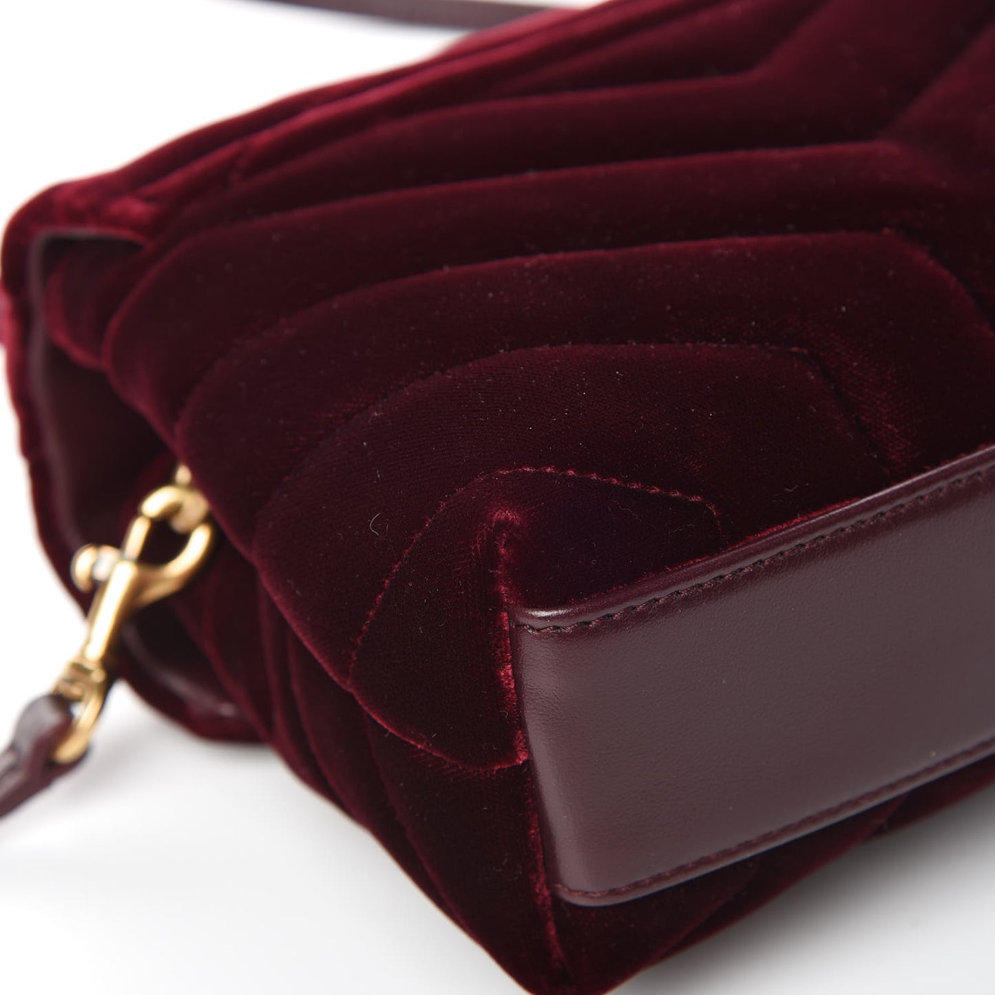 Velvet Y Quilted Monogram Toy Loulou Crossbody Bag French Burgundy
