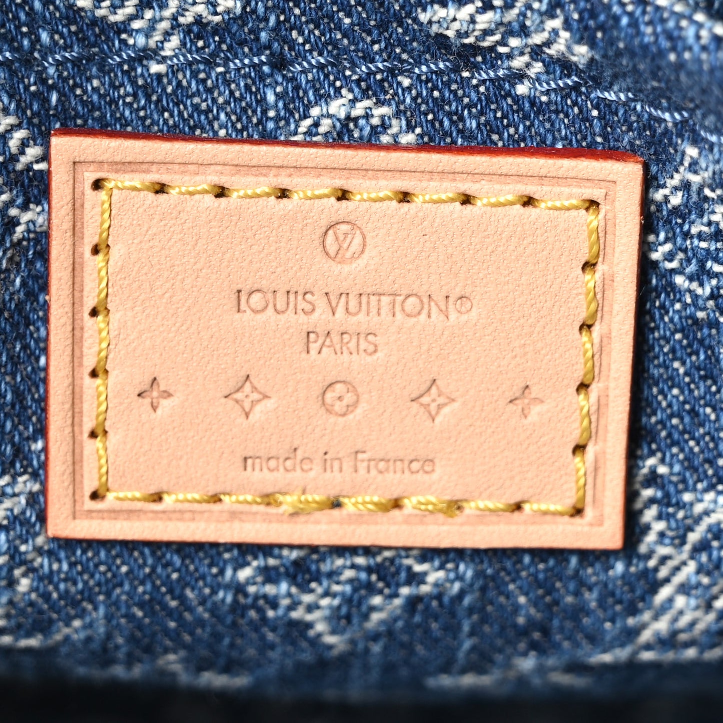 Monogram Denim Croissant MM Blue