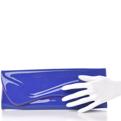 Christian Louboutin Patent Pigalle Clutch Pervenche 2 of 8