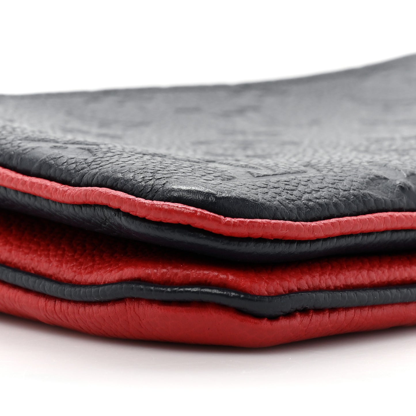 Empreinte Double Zip Pochette Marine Rouge