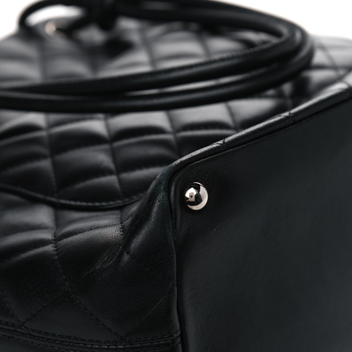 Chanel Calfskin Quilted Medium Cambon Tote Black White 7 of 8