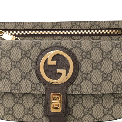 Gucci GG Supreme Monogram Textured Dollar Calfskin Blondie Belt Bag Beige Ebony New Acero 8 of 10