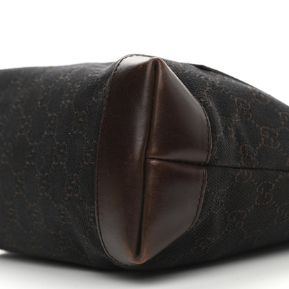 Gucci Denim Monogram Tote Bag Dark Brown 9 of 9