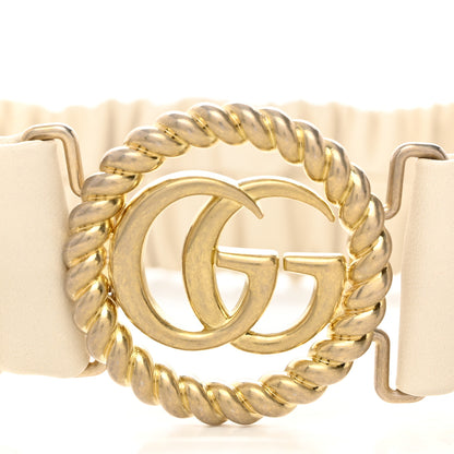 Gucci Double-G Buckle Stretch Belt 80/32 Mystic White 4 of 4