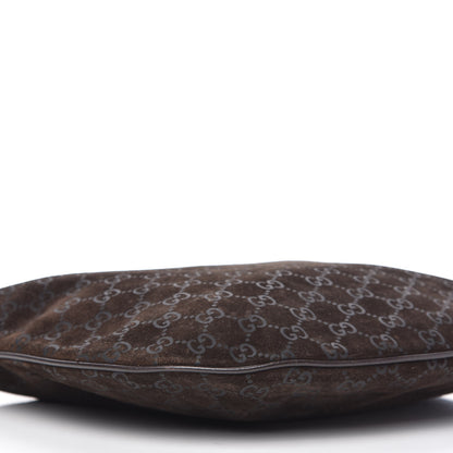 Gucci Suede Monogram Hobo 6 of 10