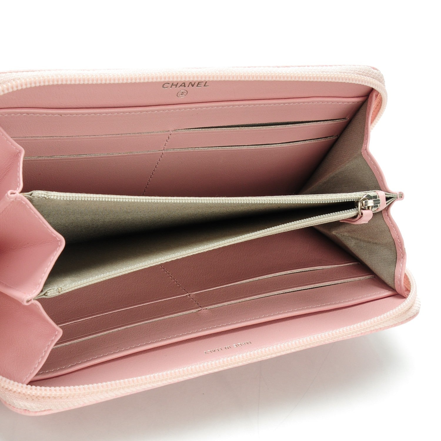 Chanel Caviar Large Timeless CC Zip Around Wallet Pink 5 of 8