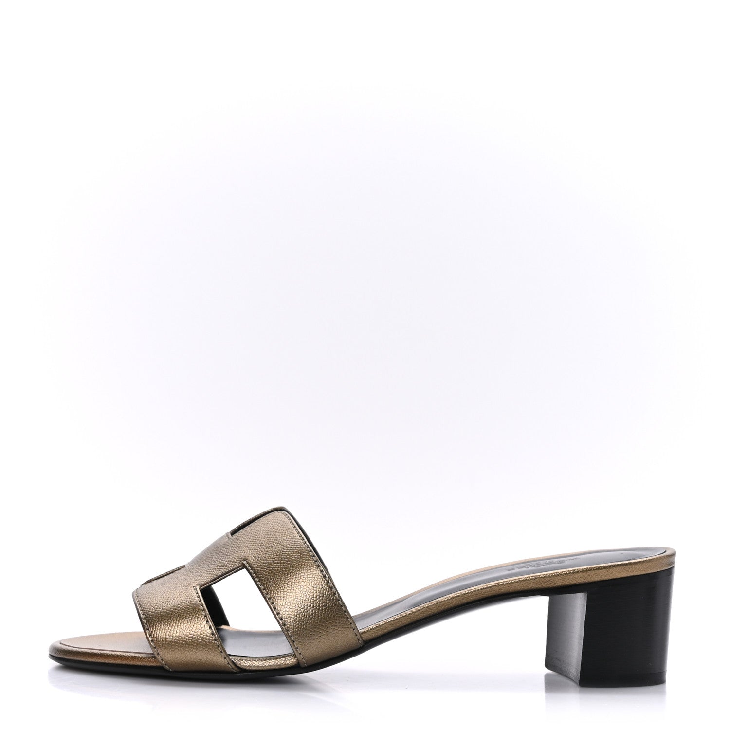 Hermes Metallic Epsom Oasis Sandals 38 Vert Bronze 1 of 9